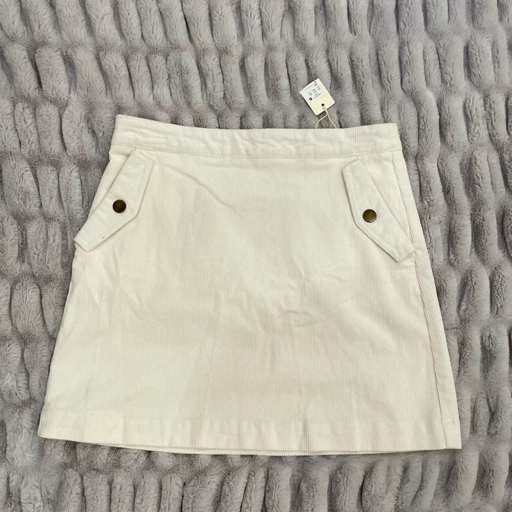 Copper Key Juniors Corduroy Cream White Skirt Size Medium